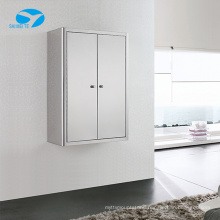 High quality Stainless steel kitchen cabinet two doors closers Mirror Cabinet